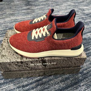 Mens Peter Millar Hyperlight Apollo Sneakers Size 9.5 (Brand New) Red and Blue